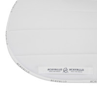 Tapis de selle de saut matelassé Louvre et bambou JS CW-3DS Acavallo Blanc