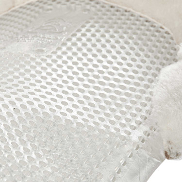 Gel schokdemper pony met uitsnijding en rand van schapenvacht Classic Acavallo Transparant / wit