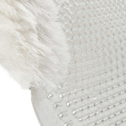 Gel schokdemper pony met uitsnijding en rand van schapenvacht Classic Acavallo Transparant / wit