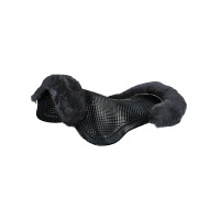 Gel schokdemper pony met uitsnijding en rand van schapenvacht Classic Acavallo Zwart / grijs Gel schokdemper pony met uitsnijding en rand van schapenvacht Classic Acavallo Zwart / grijs