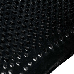 Gel schokdemper pony met uitsnijding en rand van schapenvacht Classic Acavallo Zwart / grijs