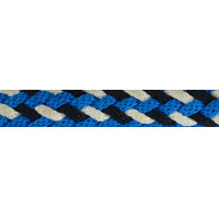 Lange tricolore strop Marine / koning / wit Blauw