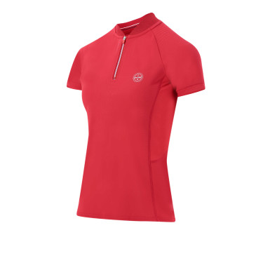 Polo Equithème Emma manches courtes Cerise Rouge Polo Equithème Emma manches courtes Cerise Rouge