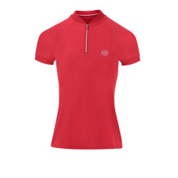 Polo Equithème Emma manches courtes Cerise Rouge Polo Equithème Emma manches courtes Cerise Rouge
