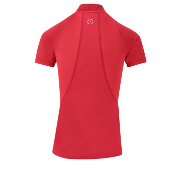 Polo Equithème Emma manches courtes Cerise Rouge Polo Equithème Emma manches courtes Cerise Rouge