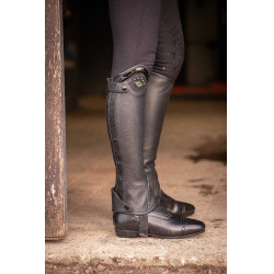 Mini-chaps Pénélope Prisca leer Zwart