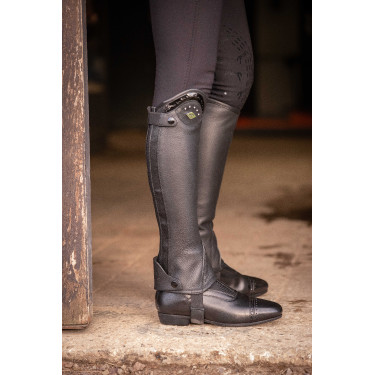 Mini-chaps Pénélope Prisca leer Zwart