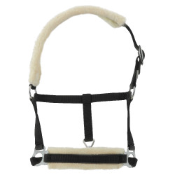 Halster veulen Riding World synthetische schapenvacht Zwart Halster veulen Riding World synthetische schapenvacht Zwart