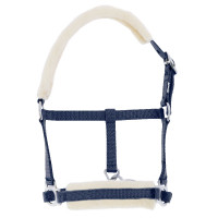 Licol foal Riding World mouton synthétique Bleu marine