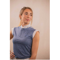 Polo de concours Pénélope Séville Mesh sans manches Bleu gris Polo de concours Pénélope Séville Mesh sans manches Bleu gris