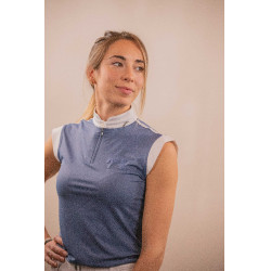 Polo de concours Pénélope Séville Mesh sans manches Bleu gris Polo de concours Pénélope Séville Mesh sans manches Bleu gris