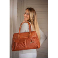 Handtas Pénélope Maëlys Groot model Cognac Bruin