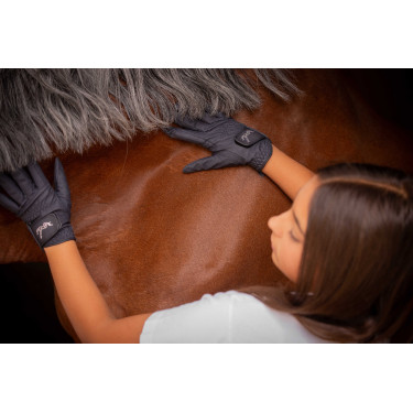 Gants Eden by Pénélope Prisma Strass Marine Bleu marine