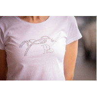 T-shirt Pénélope Iconic Strass Blanc T-shirt Pénélope Iconic Strass Blanc