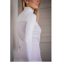 Polo de concours Pénélope Debbie Blanc / rose