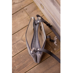 Sac Pénélope Pablito grand modèle Motif chevron / noir