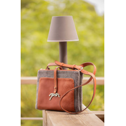 Pénélope Pablito tas groot model Chevronpatroon / cognac Bruin