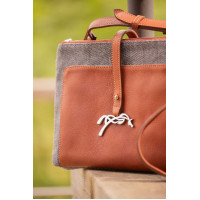 Sac Pénélope Pablito grand modèle Motif chevron / cognac Marron