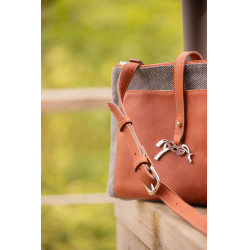 Pénélope Pablito tas groot model Chevronpatroon / cognac Bruin