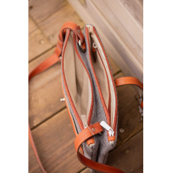 Pénélope Pablito tas groot model Chevronpatroon / cognac Bruin