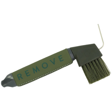 Cure-pieds Equithème Je t'aime Olive Vert