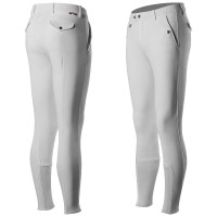Pantalon fond intégral silicone Horze Grand Prix homme Blanc