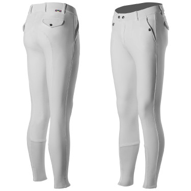 Pantalon à basanes silicone Horze Grand Prix homme Blanc