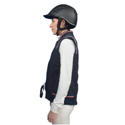 Blouson Helite Airshell Prestige pour airbag Zip'in Bleu nuit / rouge