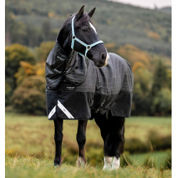 Horseware Amigo 1200D FieldSafe Reflectech Plus Turnout deken 250 g Zwart / zwart reflecterend