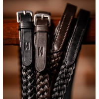 Gevlochten Horseware teugels Zwart