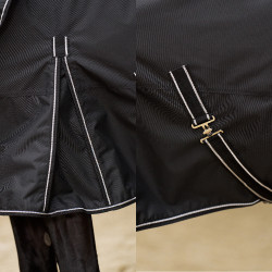 Couverture de paddock Imperial Riding Basic avec couvre-cou amovible 400gr Noir