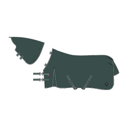 Paddockdeken Imperial Riding Basic met afneembare hals Summer Groen