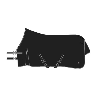 Couverture de paddock Imperial Riding Basic sans couvre-cou 300gr Noir