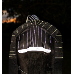 Horseware Amigo 1200D FieldSafe Reflectech Plus Turnout deken 250 g Zwart / zwart reflecterend