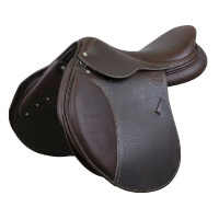 Eric Thomas Elite gemengde zadel met nerfleder Havana Bruin