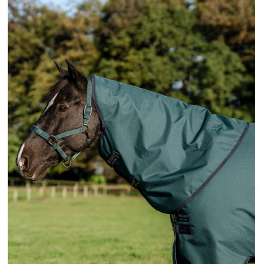 Couverture Horseware Amigo Ripstop 900D Plus Poney Turnout 0g Vert dynastie / marine / argent
