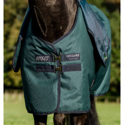 Couverture Horseware Amigo Ripstop 900D Plus Poney Turnout 0g Vert dynastie / marine / argent