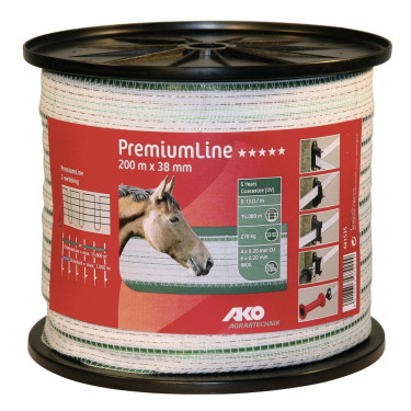 Elektrisch afrasteringslint voor paarden - 200 m