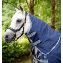 Couverture d'extérieur Horseware Rhino® Plus Poney 250g 1000D Noir / gris titane / bleu classique Couverture d'extérieur Horseware Rhino® Plus Poney 250g 1000D Noir / gris titane / bleu classique