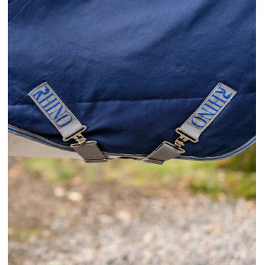 Couverture d'extérieur Horseware Rhino® Plus Poney 250g 1000D Noir / gris titane / bleu classique Couverture d'extérieur Horseware Rhino® Plus Poney 250g 1000D Noir / gris titane / bleu classique