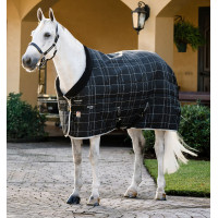 Couverture d'écurie Horseware Rhino Original Vari-Layer 250g Noir / carreaux blanc gris