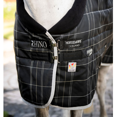 Staldeken Horseware Rhino Original Vari-Layer 250g Zwart / wit-grijze ruiten