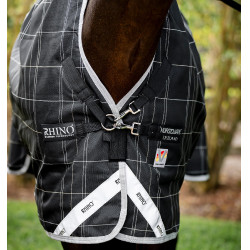 Horseware Rhino Wug Vari-Layer 450g deken Zwart / wit-grijze ruiten