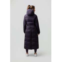 Manteau long Paloma matelassé femme Horze Morelle noire