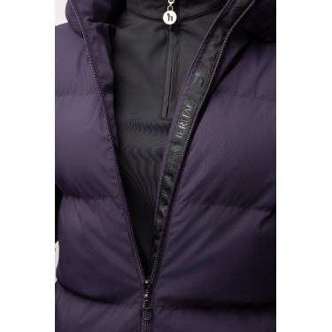 Manteau long Paloma matelassé femme Horze Morelle noire