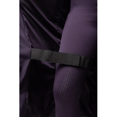 Lange gewatteerde damesjas Paloma Horze Zwarte nachtschade