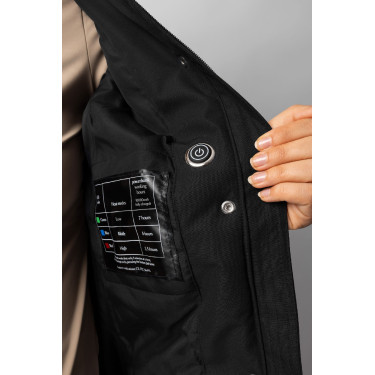 Veste chauffante longue Jadine Horze hiver Noir