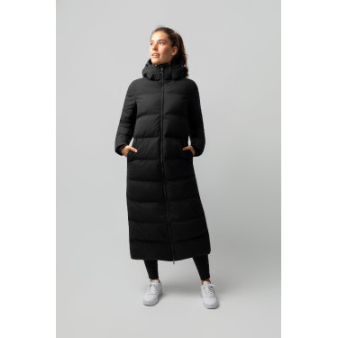 Manteau long Paloma matelassé femme Horze Noir Manteau long Paloma matelassé femme Horze Noir