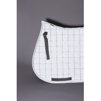 Tapis de selle polyvalent Horze Hi Viz Argent réflechissant