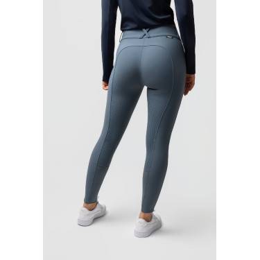 Pantalon d'équitation thermique Horze Grand Prix Pro grip intégral femme Temps orageux Gris